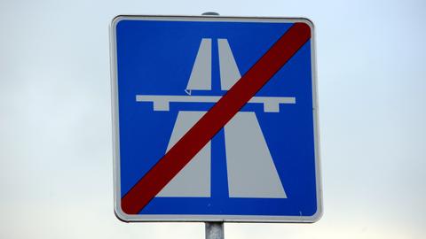 Schild "Ende der Autobahn"