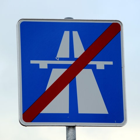 Schild "Ende der Autobahn"