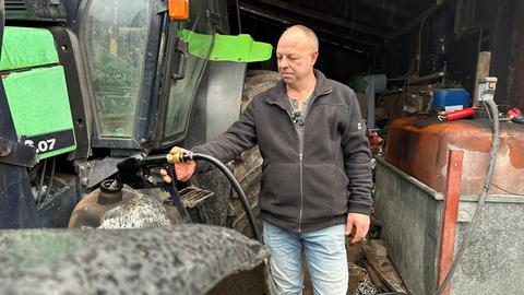 Bauernprotest gegen Subventionsabbau Landwirt Jürgen Müller 