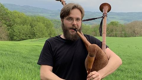 Spielt selbst gerne den Dudelsack: der Bergsträßer Benjamin Korb
