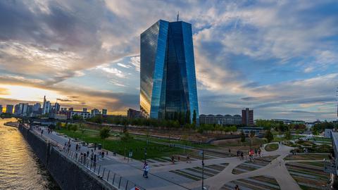 Der EZB-Tower in Frankfurt/Main.