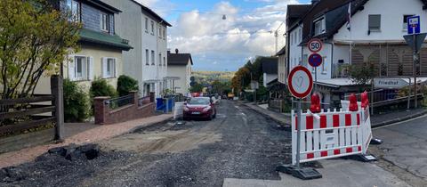 Straßensperrung in Kelkheim Ortsteil Fischbach