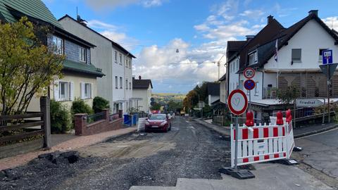 Straßensperrung in Kelkheim Ortsteil Fischbach