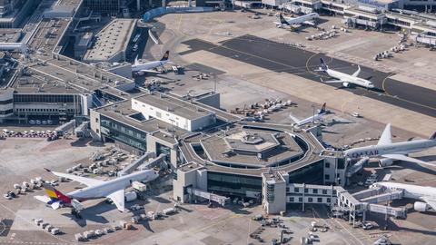 Der Frankfurter Flughafen, Deutschlands größter Flughafen.