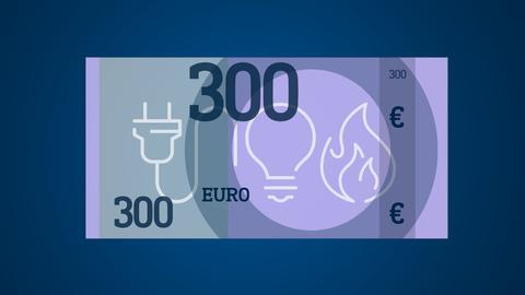 Grafik mit einem 300 Euro-Geldschein