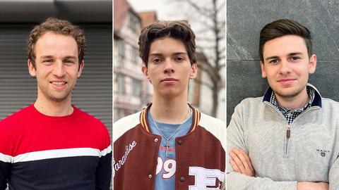 Aktienbesitzer Malte Heissel, Valentin Wilczek und Ben Göbel (von links nach rechts)