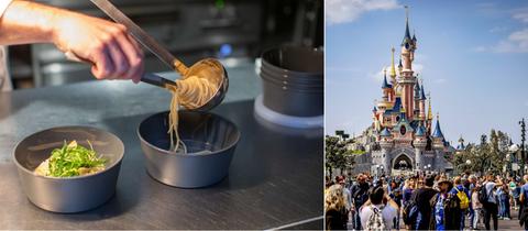 Bildkombo Essgeschirr aus Speiseöl/Disneyland Paris