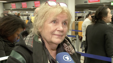 Leonore Stehfest, gestrandete Passagierin am Frankfurter Flughafen.