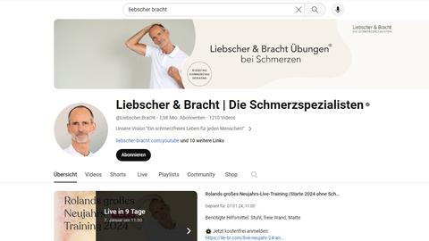 Screenshot vom Youtube-Kanal von Liebscher und Bracht 