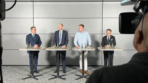 Pressekonferenz mit Bodo Ramelow, Michael Niggemann, Marvin Reschinsky und Frank-Jürgen Weise