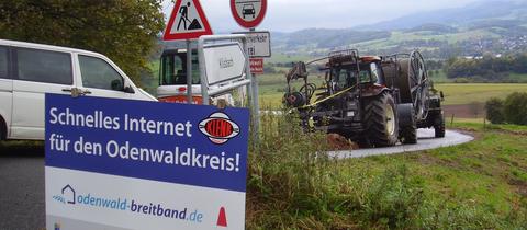 2010 begann der Ausbau des eigenen Glasfasernetzes im Odenwaldkreis.