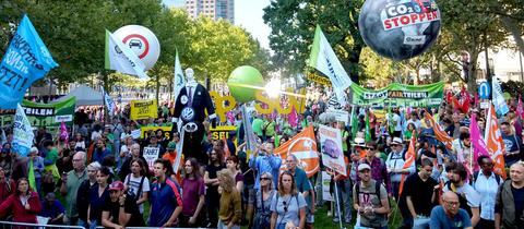 Der Anti-IAA-Protestzug vor der Abschlussveranstaltung