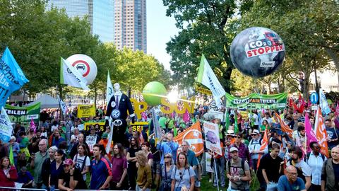 Der Anti-IAA-Protestzug vor der Abschlussveranstaltung