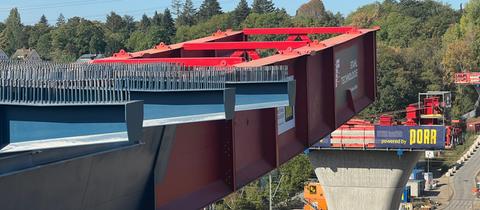 Salzbachtalbrücke: Großansicht der Baustelle