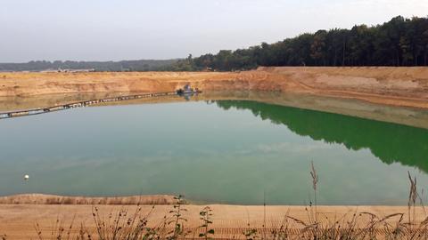 Sand- und Kiesabbau am Langener Waldsee