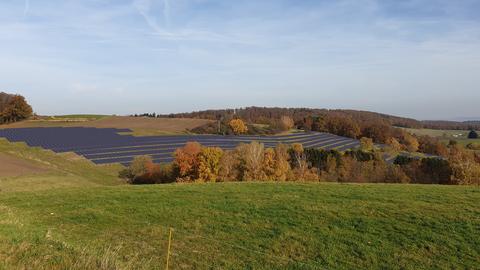 Visualisierung des in Modautal geplanten Solarparks