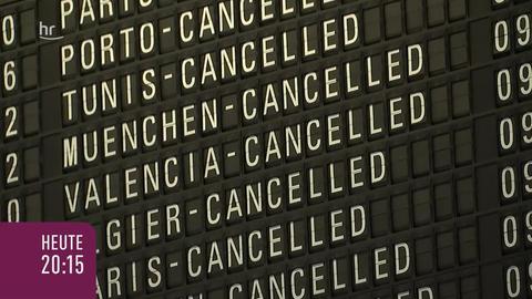 Anzeigetafel "cancelled"