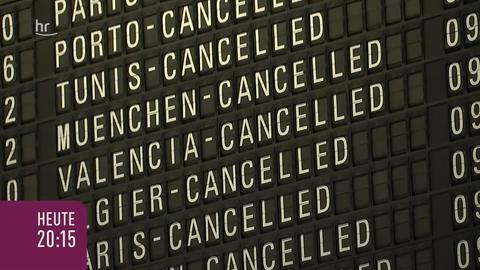 Anzeigetafel "cancelled"