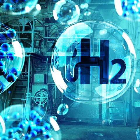 In Blasen steht "H2" geschrieben.