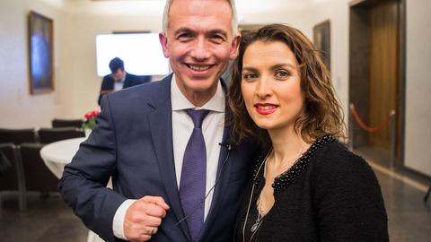 Peter Feldmann zusammen mit seiner Ehefrau Zübeyde im Jahr 2018. 